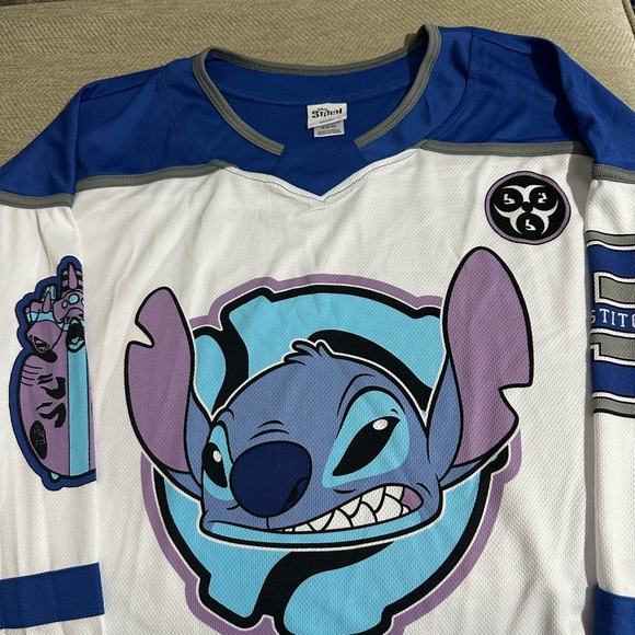 Disney Other - Disney Blue and White Stitch Jersey